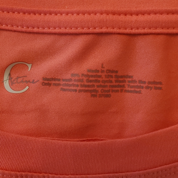 C-Active Orange Blouse size L - Picture 3 of 3
